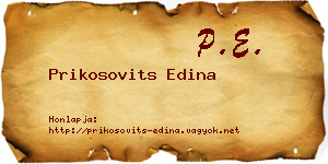 Prikosovits Edina névjegykártya